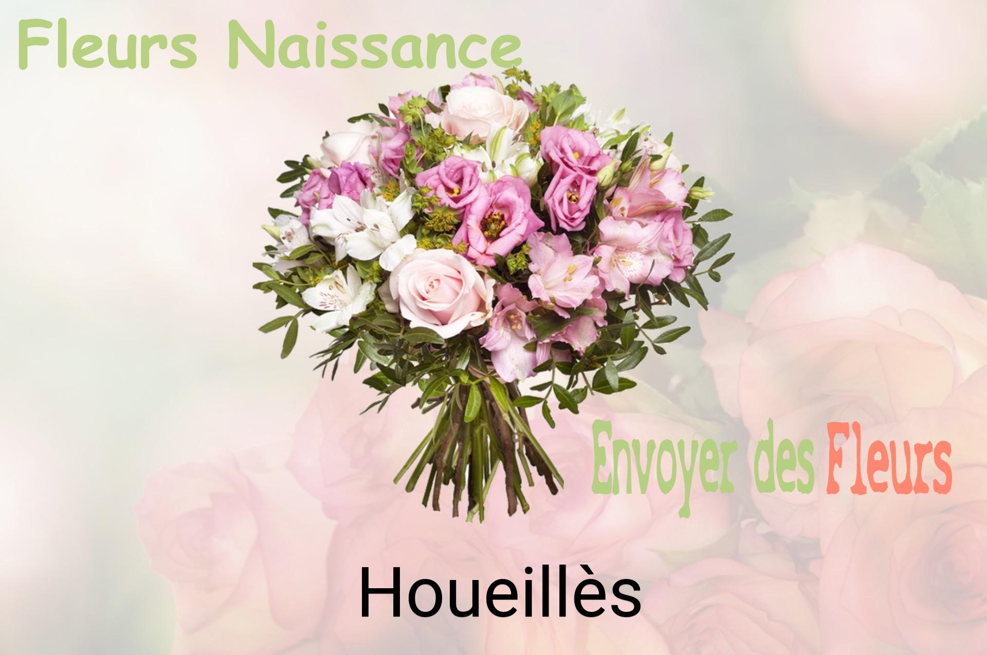 Bouquet de fleurs de naissance livré à Houeillès