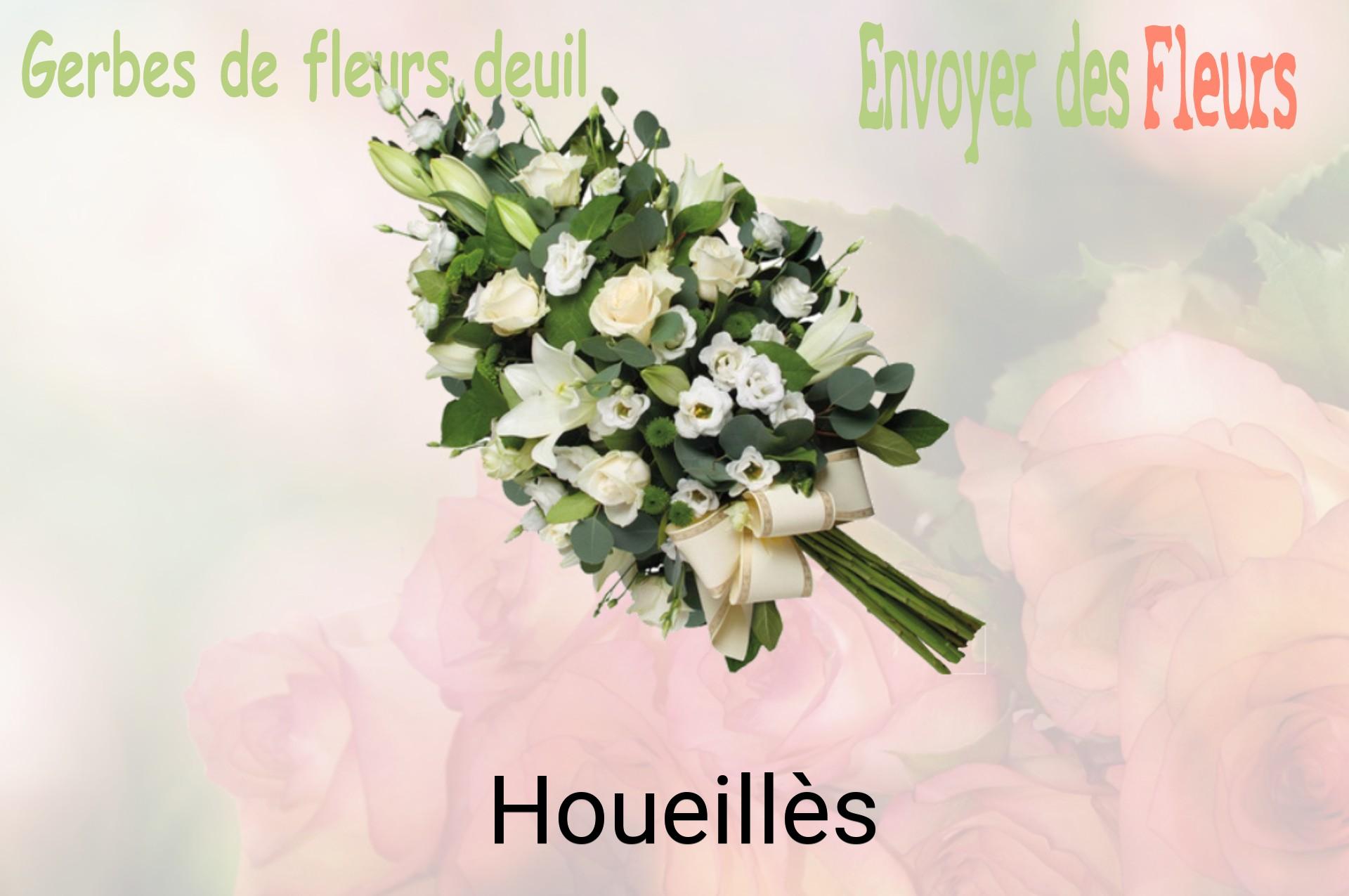 Gerbe de fleurs de deuil livrée à Houeillès